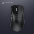 Attack Shark wireless Bluetooth gaming mouse in black, red, or white on a desk