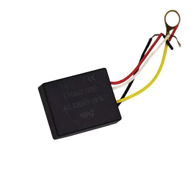 Black glass and metal fragrance lamp sensor accessory with geometric shape and three-gear touch control