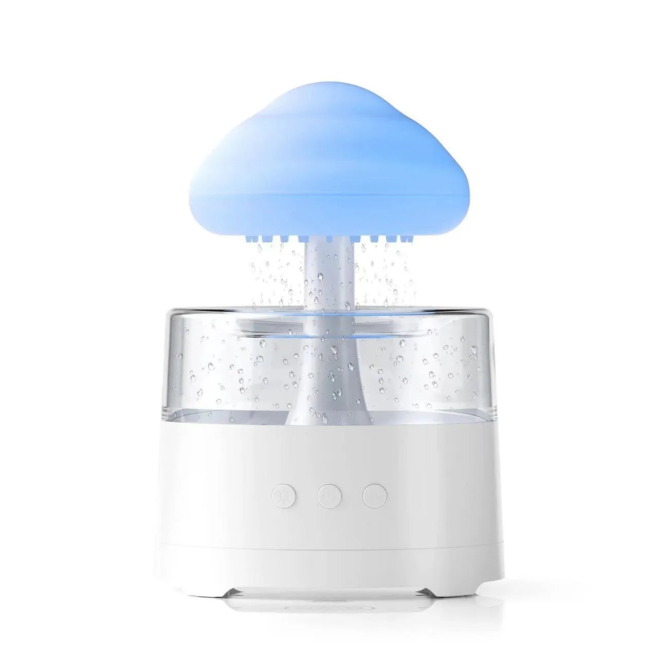 Creative mushroom cloud shaped resin desktop aroma diffuser with white colourful light and USB power