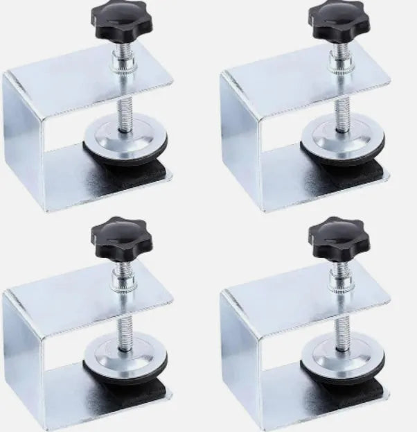 Drawer panel fixing clip set showing U-clip, dual-use and three-use metal fasteners