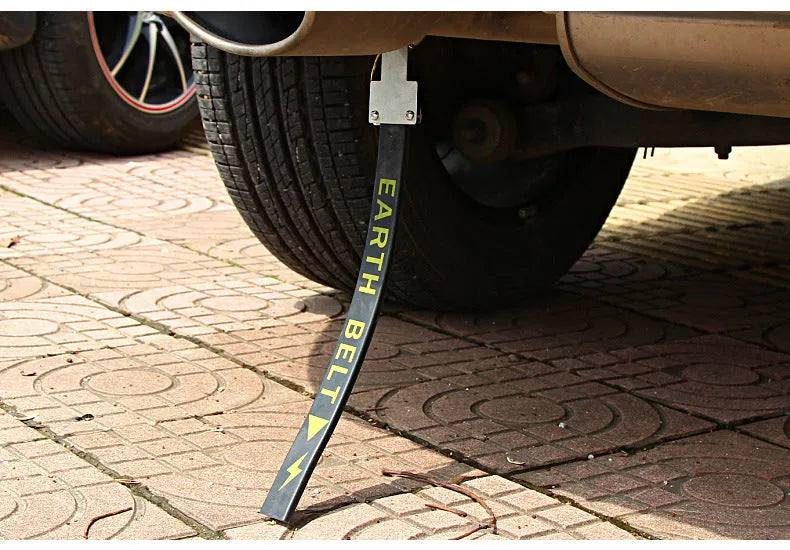 Black car electrostatic grounding belt with 370mm copper chain for saloons, SUVs, and vans