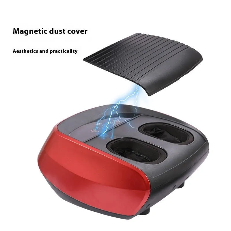 Flip automatic smart foot massager in red colour on a white background.