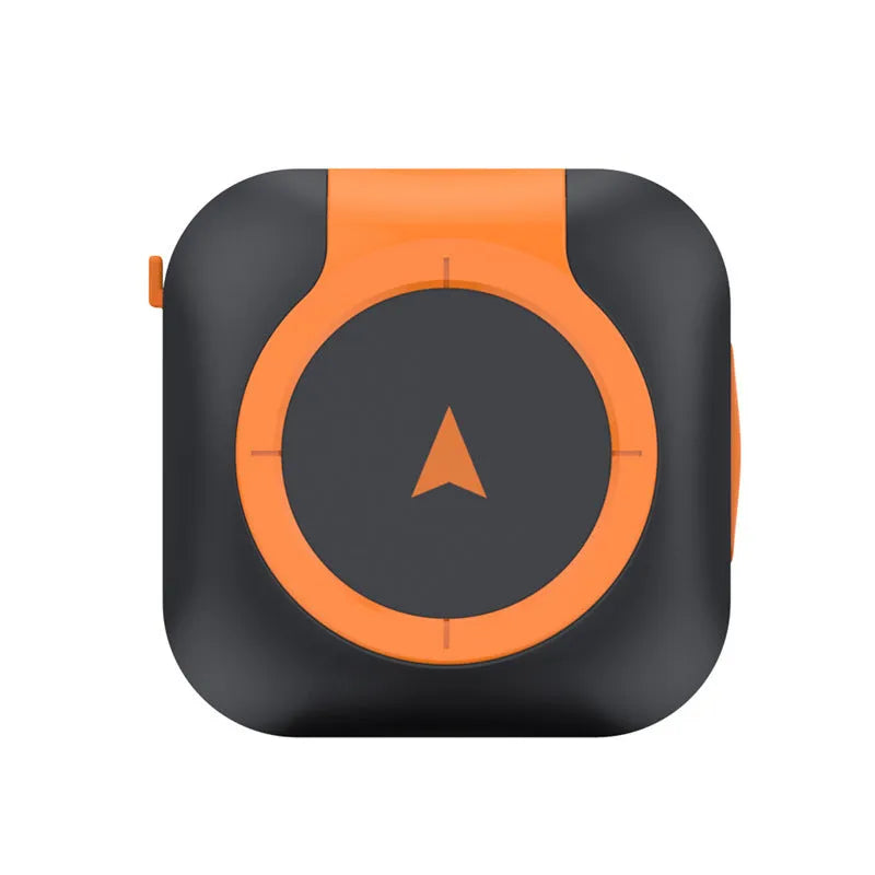 Pet GPS global locator with health monitoring, compact 40x15mm ABS PC device, Black Orange model