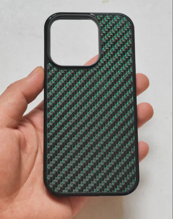 Carbon fibre 3K twill phone case with magnetic suction, shockproof, fits iPhone 15 Pro Max