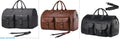 Convertible travel clothing carry-on luggage bag in waterproof PU leather, solid colour, 36-55L capacity