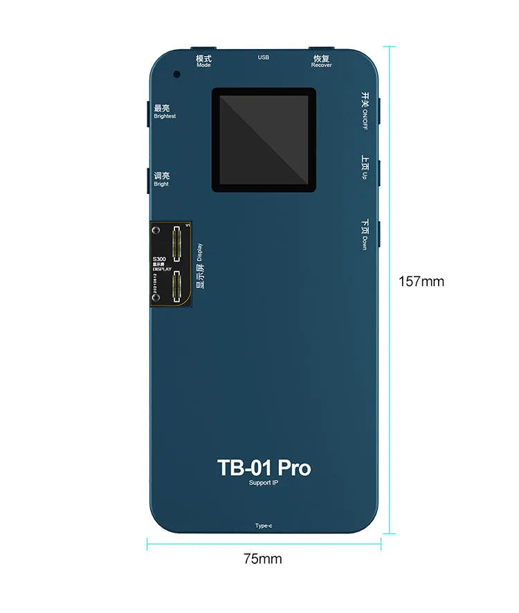 Professional mobile phone screen tester with connectors for iPhone, Samsung, Huawei repair diagnostics