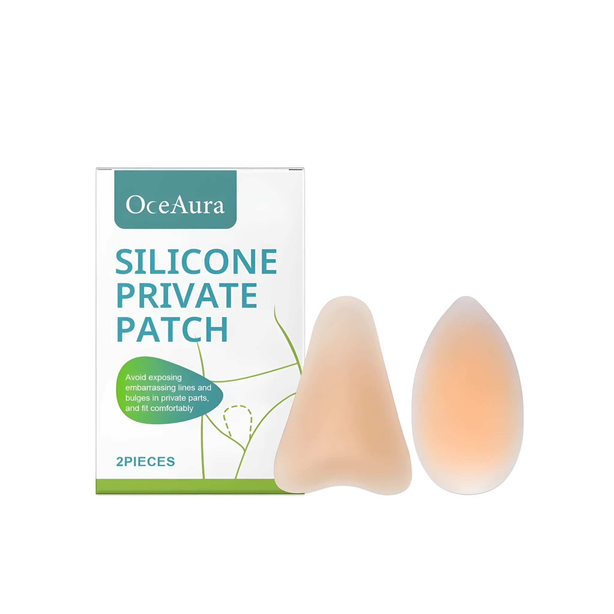 Silicone privacy stickers with droplet and Y-shape designs on transparent surface