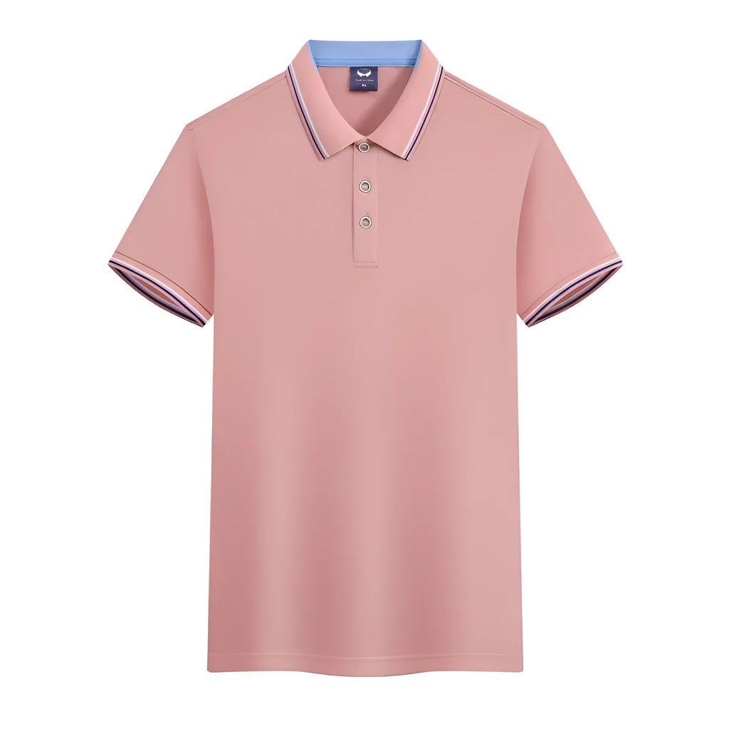 Men's ice silk work polo shirt in slim fit with quick-drying 240g polyester fabric