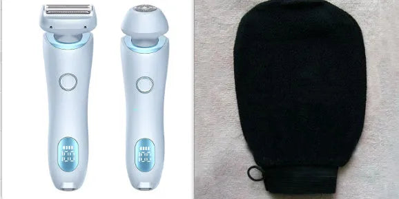 2 in 1 women's electric shaver with foil and rotary heads, pink or blue, IPX7 waterproof