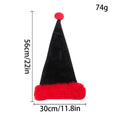 Plus-sized black plush Christmas hat with European classical styling for festive seasonal wear