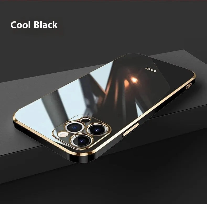 6D straight edge electroplating TPU phone case for iPhone in mint green colour.
