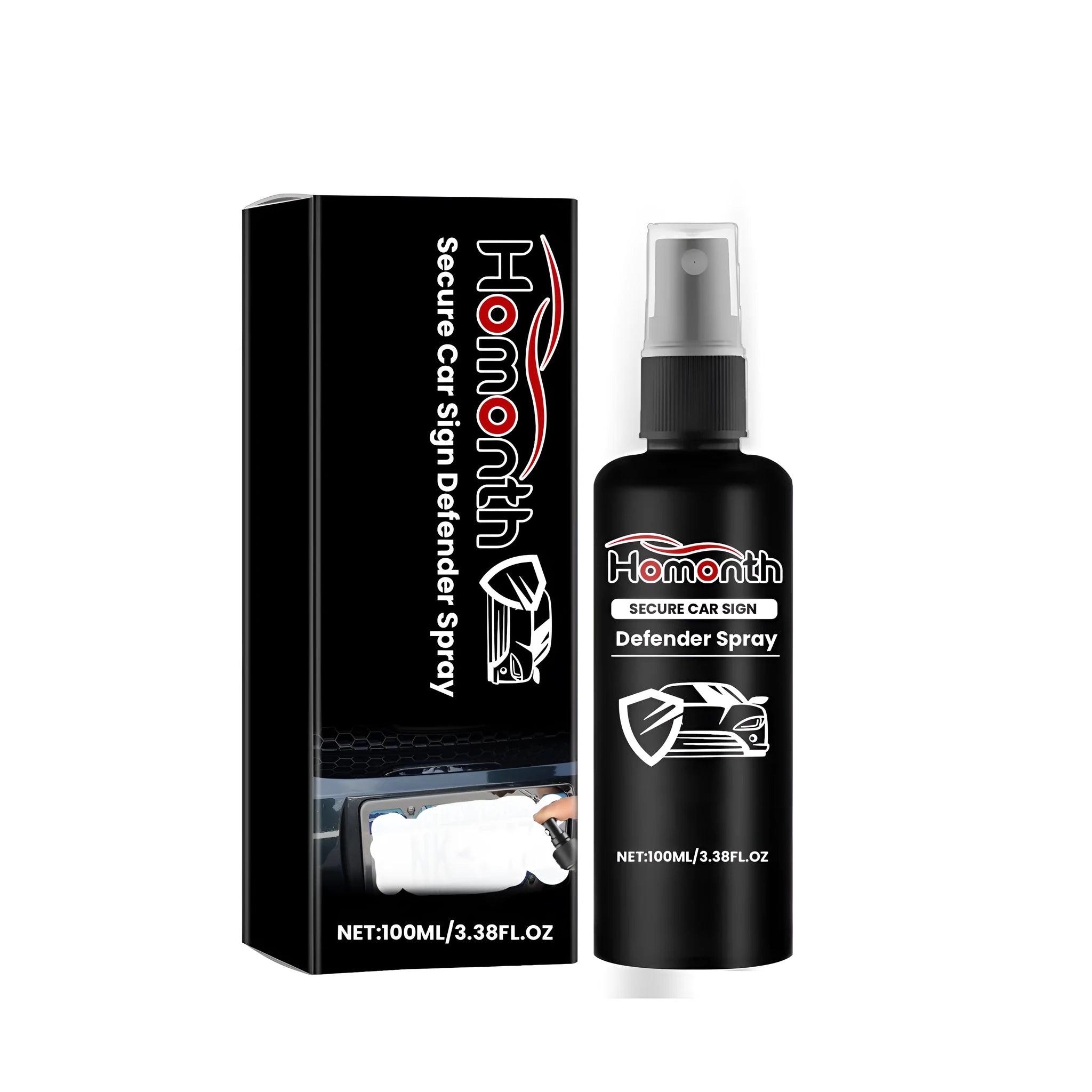 Car sign defender aerosol spray can measuring 3.9cm by 14.6cm for parking ticket protection