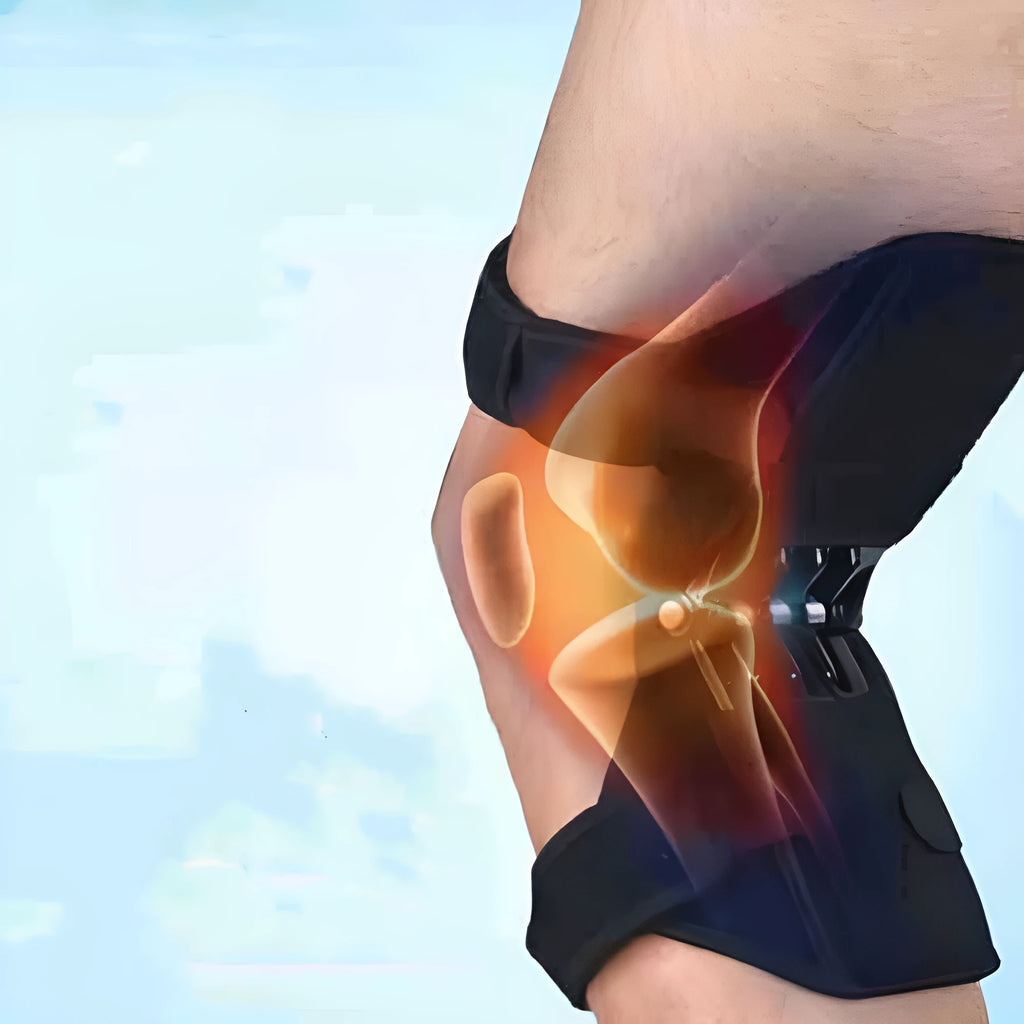 Black and white knee pads for patella joint protection outdoor sports