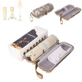 Portable LED camping lantern in off white colour with button switch