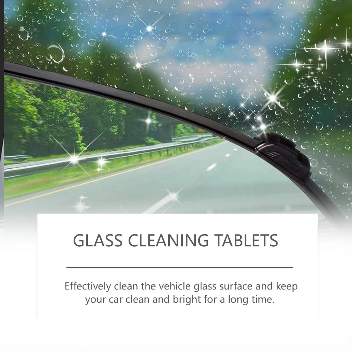 Car windshield cleaning fluid sheets, 6cm x 6cm, 30-piece pack for screen wash