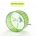 A plastic parrot running wheel toy, shown in transparent colour, for bird cage exercise.