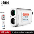 HD colour screen golf distance meter laser rangefinder in black or white, 600 m or 1300 m, 180 g, with zipper case