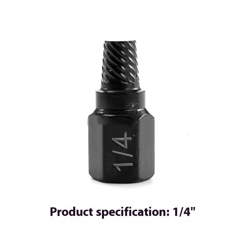 10-piece metal screw extractor set for broken head screws and stud removal without plastic box