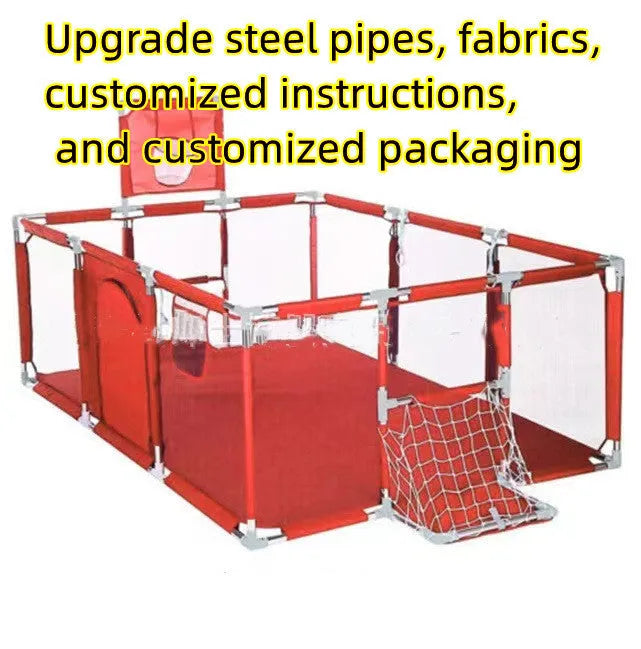 Children's playpen tent with stainless steel frame and Oxford cloth fabric in available colours
