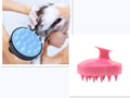 Silicone scalp massager brush with soft bristles, 9.5x8x7.3cm, in green colour