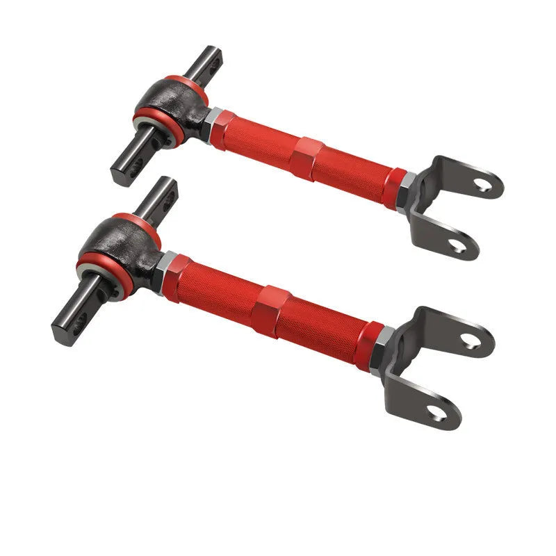 Blue and red aluminium alloy ES bones for Honda Civic EP3 rear pull rod recliner modification kit.