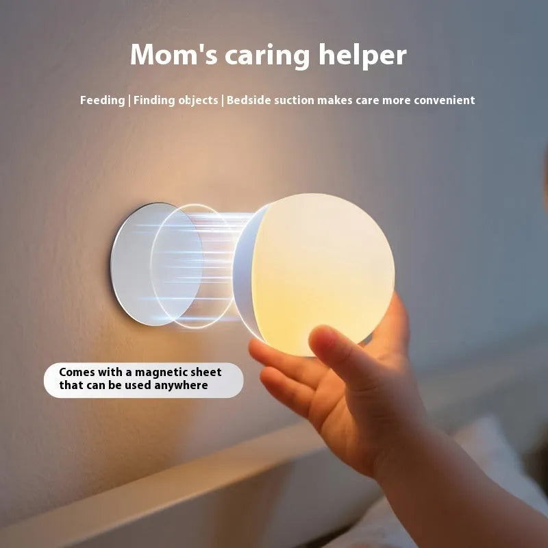Shell pearl silicone pat-induction rechargeable night light, 140x145x160 mm, modern simple design