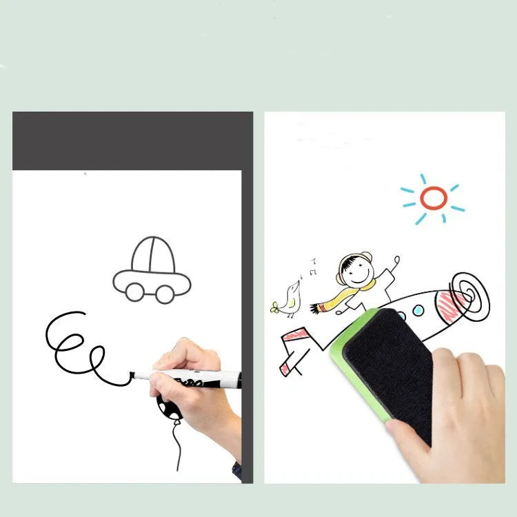White electrostatic whiteboard sticker for children's room, PP removable flat wall writing board
