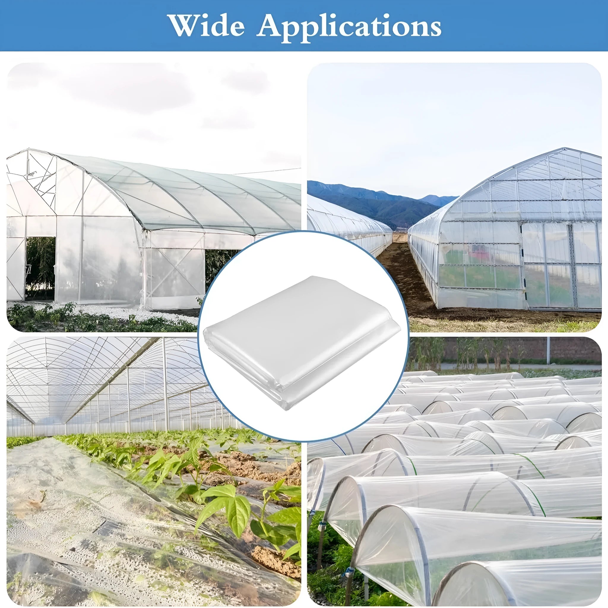 Greenhouse plastic cold film for vegetable shed insulation, 4m wide by 8m long