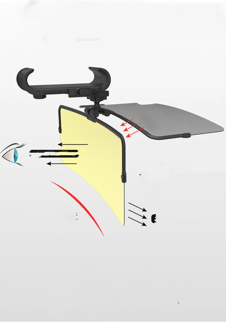 2 in 1 car sun visor polarized sunshade plate anti-dazzle anti-UV adjustable clip-on