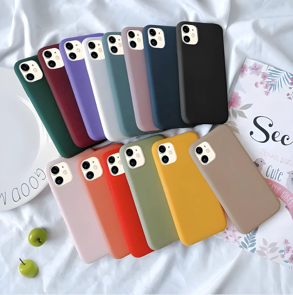 Frosted matte soft shell iPhone case in multiple colours with slim 1.5mm profile