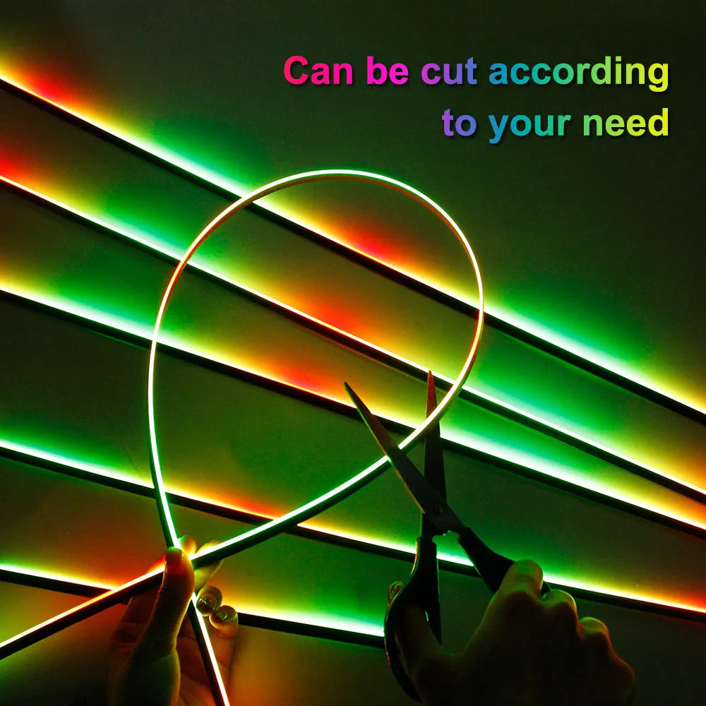 18in1 hidden LED streamer dynamic car ambience light acrylic 12V general vehicle interior