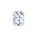 Wireless Bluetooth earbuds in white with charging case, V5.2, Type-C port