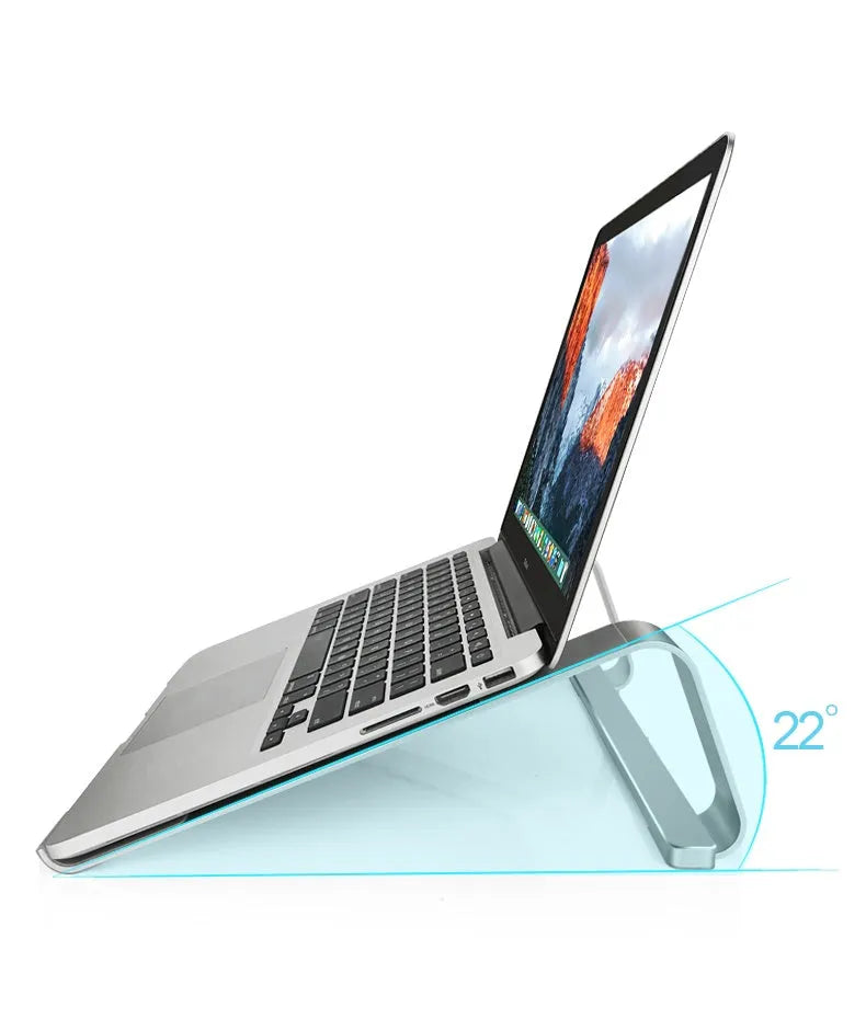 Aluminium alloy laptop cooling stand for 11-17 inch notebooks, black finish, basic size