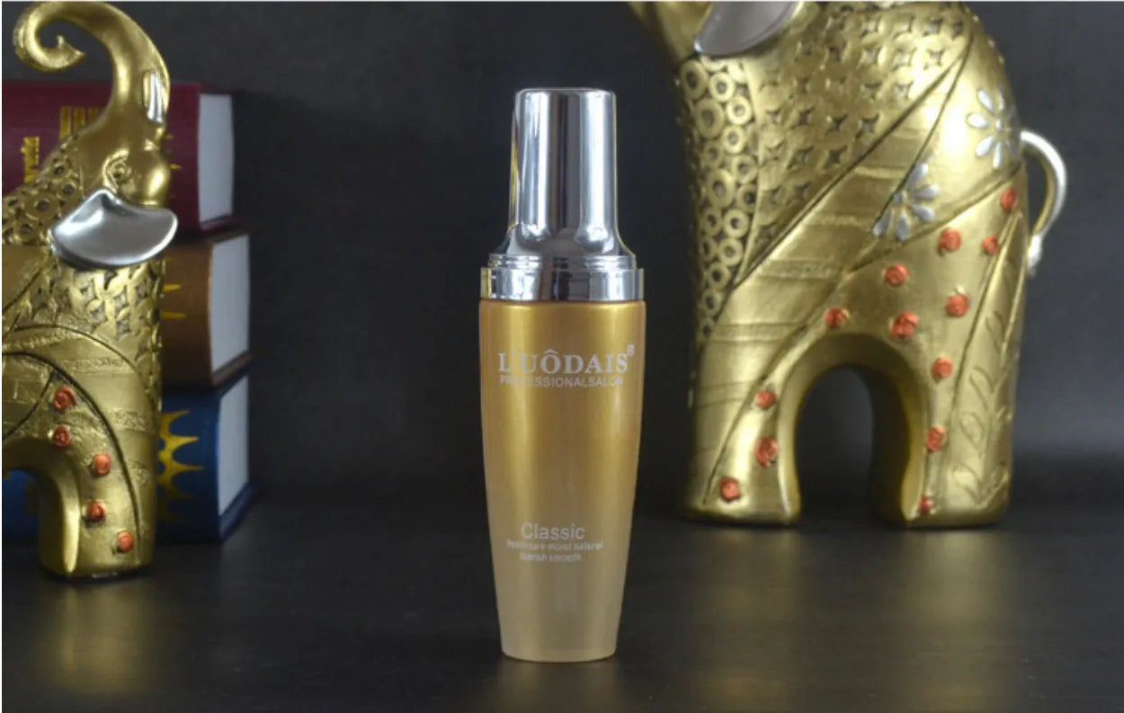 Essential oil hair serum 80ml bottle with heat protection for dry damaged hair