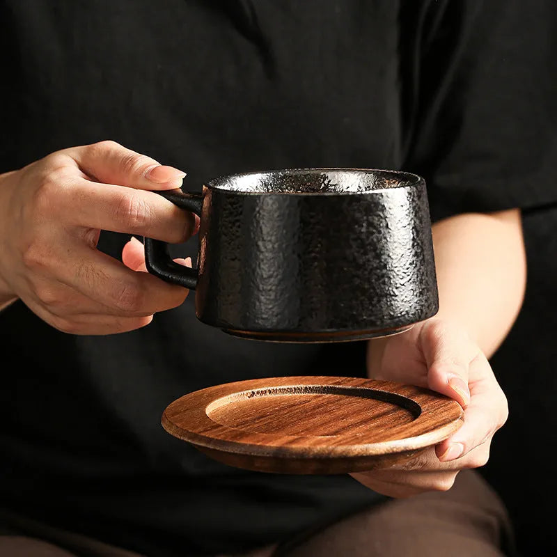 Gold-plated gift box and tumbler coffee cup set with 250ml capacity for office gifting.