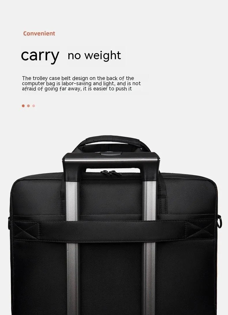 Large capacity Oxford cloth business computer bag for 14-inch or 15-inch laptop in horizontal square shape