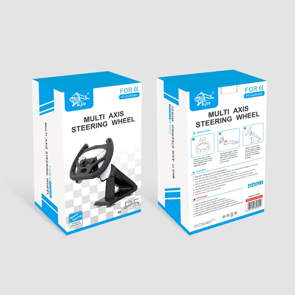 Black ABS plastic steering wheel bracket with suction cup for attaching a mobile phone to a gamepad.