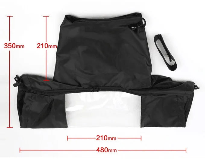 SLR camera rainproof cover with adjustable lens compartment on waterproof polyester fabric