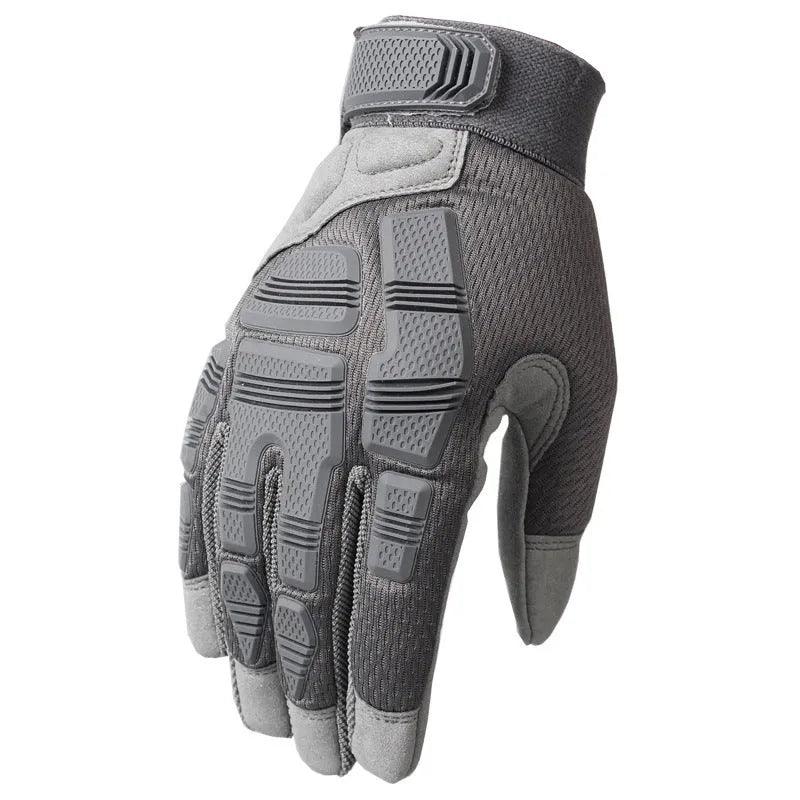 Outdoor sports tactical gloves in nylon, available in black colour with mitten-style cut for camping and hiking