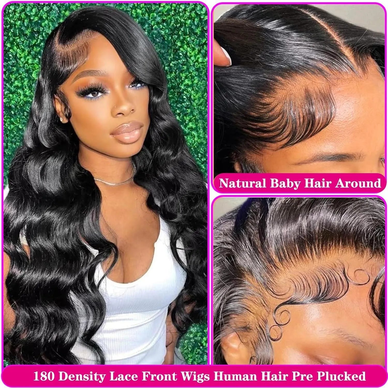 Black synthetic full-head wig with medium-large waves, shown at 22 inches length on a mannequin head.