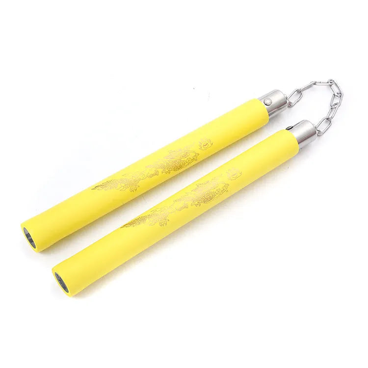 Set of soft EVA sponge nunchaku for children beginners practice in multiple colours