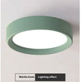 Ultra-thin surface mounted LED downlight in a choice of seven shell colours including black, white, gold, and pink.