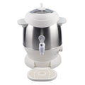 Double-layer large capacity 6L thermal stainless steel kettle in white with button operation