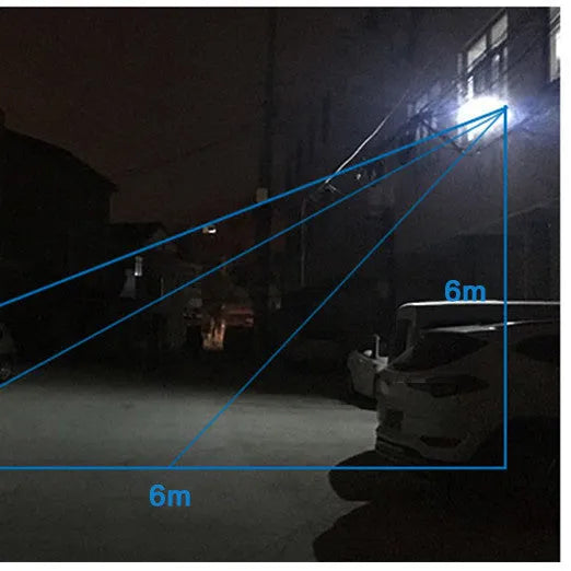 IP65 brushed stainless aluminium LED outdoor floodlight with motion sensor, 50W model, white light