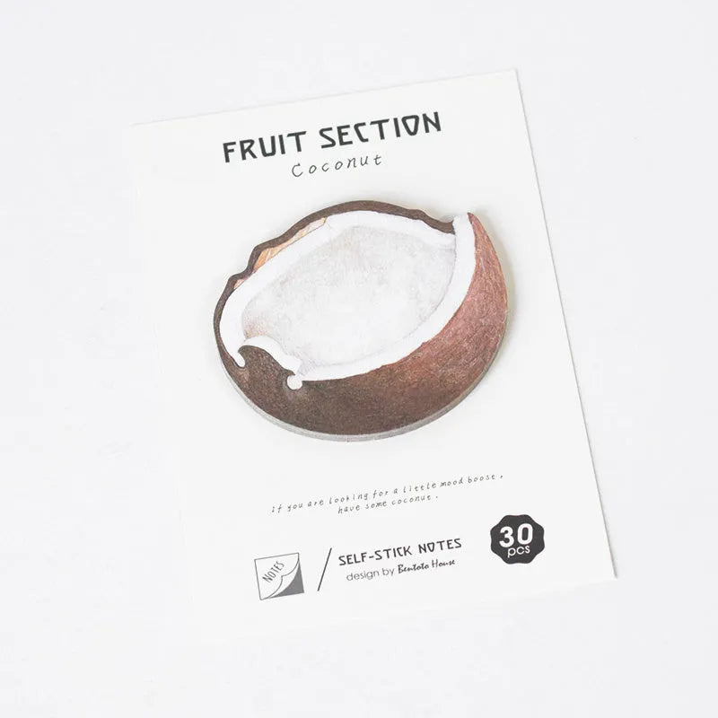 Fruit series notepaper pad with 30 sheets of thick special paper in avocado colour option