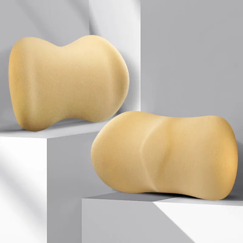 Car seat headrest and lumbar support pillows in multiple colour options