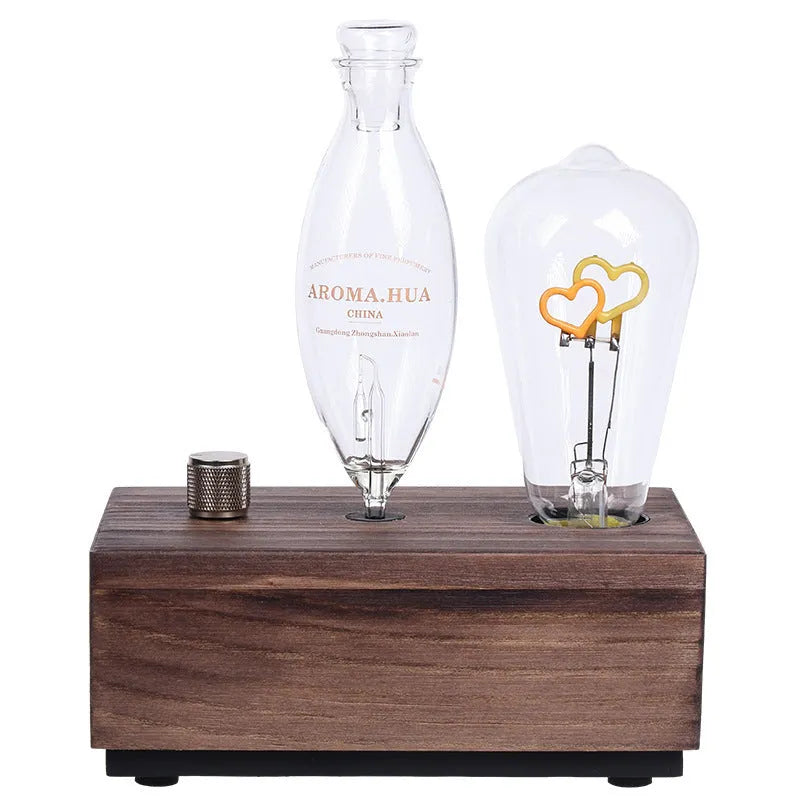 Smart Waterless The Third Gear Ambience Light Aroma Diffuser in glass column shape with reservoir and single fog outlet