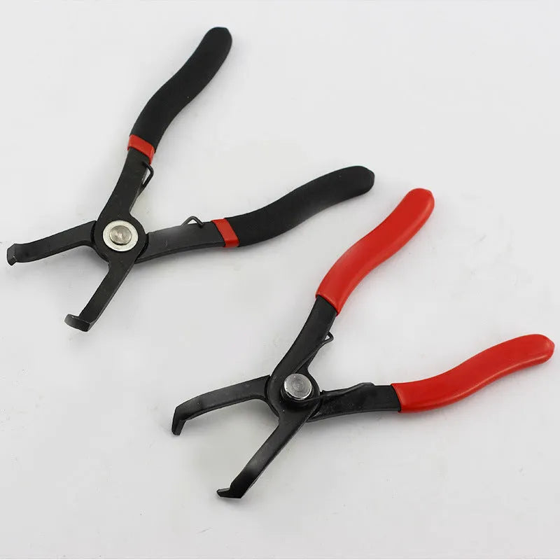 Red interior round nail removal pliers with adjustable 0-26mm opening for door panel fastener extraction