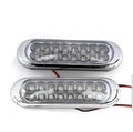 Car anti fog LED daytime running light set with two white 16-LED lamp boards, DC12V 6W, 15cm x 3.5cm x 3.5cm, iron brackets and screws