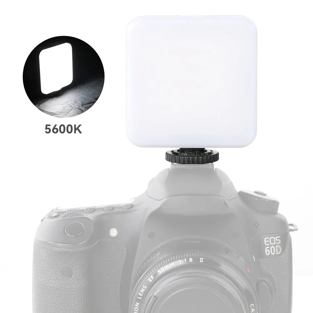 LED Mini Square Outdoor Pocket Light Tripod with adjustable flash and compact 7.3cm design